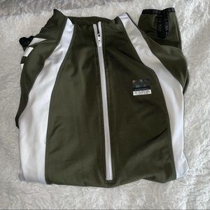 Victoria’s Secret pink quarter zip in olive green